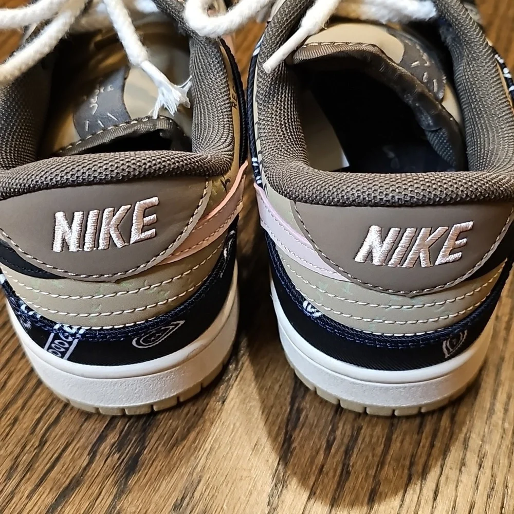 Patchwork Paisley Sneakers in Black and Tan - Picture 6 of 16